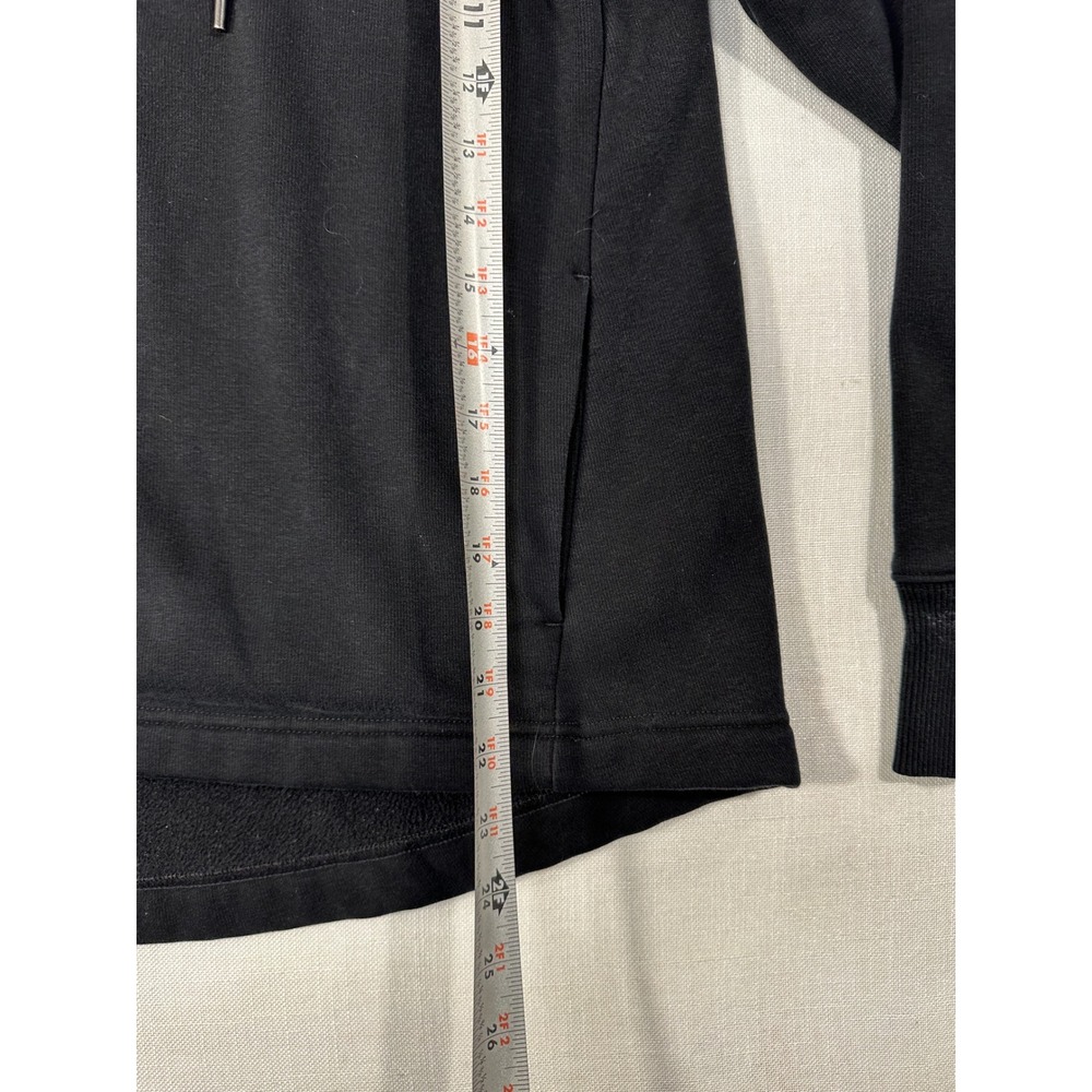 Athleta Womens Karma Black Half Zip Fleece Lined Hoodie Sweatshirt XS Thumbholes - Picture 11 of 11